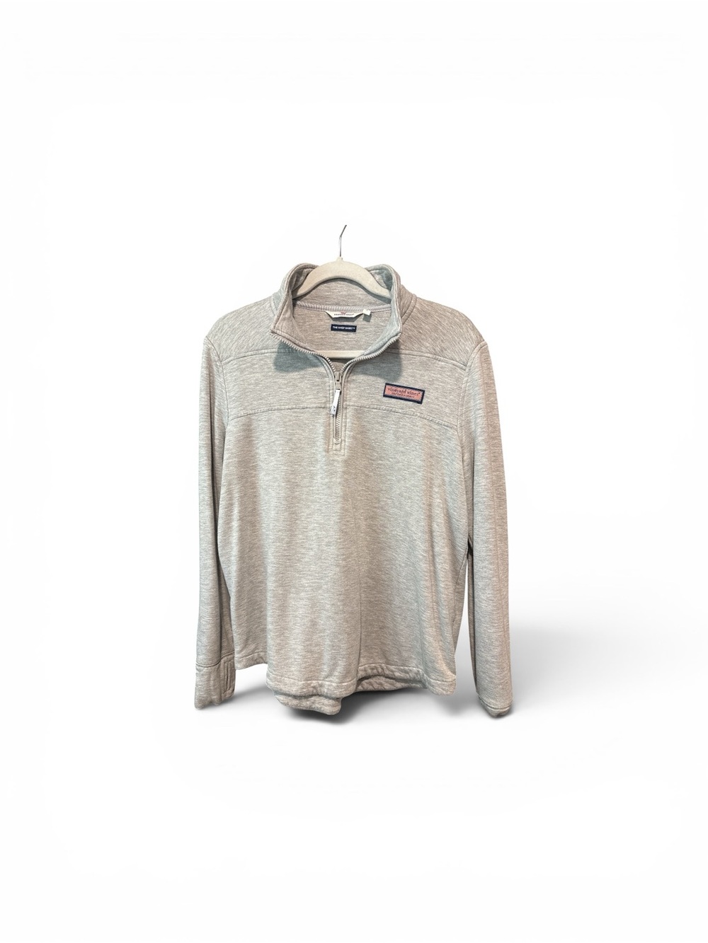 Vineyard Vines Heather Light Gray Quarter-Zip Pullover - Picture 2 of 6